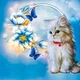 Алмазна мозаїка ColorArt Котик з квітами 20х20 DD1216 - зображення 1