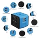 Універсальний адаптер X-Stone Travel Adapter ORIGINAL +2 USB 3.4A Перехідник для всіх типів розеток Blue - зображення 2