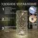 Настольная лампа Кристалл A-plus Crystal-Rose сенсорное управление, 16 цветов света, 4 режима + Пульт управления - изображение 4