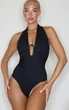 Боди в рубчик с корекцыей бюста PrettyLittleThing Черный 11039 M (44) - изображение 1