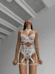Нежный Соблазнительный комплект женского нижнего белья 2120/3 белый Simply sexy L - изображение 4