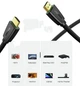 Кабель Ugreen HD118 HDMI High-End Cable Nylon Braid 3 м Black (UGR-40411) - изображение 3