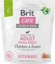 Сухой корм для взрослых собак маленьких пород до 10 кг. Brit Care Dog Sustainable Adult Small Breed курица с насекомыми 1кг. - изображение 1