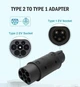 Адаптер Перехідник Type 2 - Type 1 Mirrow (J1772 – Mennekes IEC 62196-2) Black (HbP50567) - зображення 12