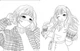 Фэшн-раскраска #girls#fashion#manga (на английском) - изображение 3