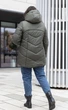 Женская зимняя куртка с капюшоном MODA 100017 48 Хаки (М-100017/2 A ) - изображение 4