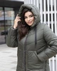 Женская зимняя куртка с капюшоном MODA 100017 48 Хаки (М-100017/2 A ) - изображение 6