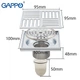 Трап для душу вертикальний Gappo G81051, латунь, 100x100 мм, хром - зображення 2