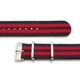 Ремешок для часов тактический MILTAT G10 Nato James Bond Black & Red 20 мм - изображение 5