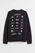 Чоловічий світшот H&M (10056) L Чорний - изображение 8