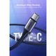 Дата кабель USB 2.0 AM to Type-C 3.0m 3.0A 18W US288 Space Gray Ugreen (60408) - зображення 4