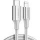 Дата кабель USB-C to Lightning 2.0m US304 20V/3A 60W Silver Ugreen (70525) - изображение 2