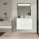 Тумба з умивальником Devit Fresh 79,5x55x44,9см біла (088728W) - зображення 2