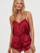Пижамные шорты женские H&M 0807926_0 S Красные (СА2000001988589) - изображение 1