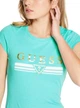 Жіноча футболка GUESS MATTI METALLIC TEE (розмір: M) бірюзова - зображення 1