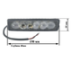 Додаткова світлодіодна LED-фара з лінзами LD18 W 6 smd, 10-30 B - зображення 3