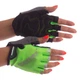 Велоперчатки с открытыми пальцами Zelart Madbike Action SK-01 размер XL Green-Black - изображение 1