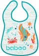 Бавовняний нагрудник Baboo Sea Life 3+ місяці Білий (5057778110108) - зображення 1