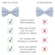 Метелик Bow Tie House великий блакитний Pastel Blue з хусткою - габардин 10364LH - зображення 3