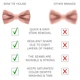 Бабочка Bow Tie House большая атласная Powder Peach 10348L - изображение 3