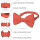Бабочка Bow Tie House маленькая Coral льняная 10251S - изображение 2