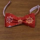 Галстук Bow Tie House Basic бабочка красная с якорем двухсторонняя 05092 - изображение 1