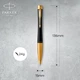 Ручка шариковая Parker URBAN UKRAINE Muted Black GT BP Трезубец 30035_T001y - изображение 4