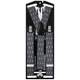 Подтяжки Bow Tie House длинные галстучные серые с узором 07493L - изображение 1
