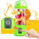 Блендер портативний Qllipin Smart Juice Cup Fruits USB фітнес-подрібнювач Зелений - зображення 3