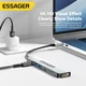 USB-хаб Essager 7 in 1 USB C HUB 60W HDMI 4K, Type-C, USB 3.2, USB 2.0, TF, SD Grey (EHB07-QH0G-Z) - изображение 6