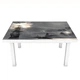 Вінілова 3Д наклейка на стіл Буря в Море (ПВХ плівка самоклеюча) корабель пірати Сірий 60х120см - зображення 1