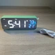 Настольные зеркальные LED часы-будильник-гигрометр ProZone LD-8820 Зеленые (Аккумулятор) - изображение 5