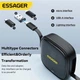 Кабель Essager Type-C to Type-C + Набор переходников коннекторов Multifunctional Retractable Cable Organizer Box Black (ECJHZ-JC01-P) - изображение 5
