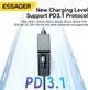 Зарядний пристрій Essager Advance 140W GaN Travel Charger 2 C + USB A EU Black (ECT2CA-ZCB01-Z) - зображення 5