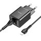 Зарядное устройство Hoco Lightning Cable Maker dual port charger set N25 |2USB, 2.1A| black - изображение 4