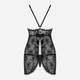 Komplet (babydoll + stringi) Obsessive Behindy S/M Czarny (5901688223611) - obraz 6