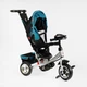 Дитячий триколісний велосипед-коляска з батьківською ручкою Best Trike 6588 - 39-008 колеса зі спіненої гуми, з музикою та світлом, Джинсовий - зображення 4