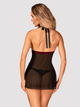 Комплект (пеньюар + трусики-стрінги) Obsessive Rossita L/XL Чорний (5901688229149) - зображення 2