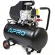Компресор Apro 1.5 кВт 50 л одноциліндровий масляний прямий привід 205 л/хв 8 бар 2 виходи (000077132) - зображення 1