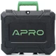 Дрель-шуруповерт Apro аккумуляторный Li-ion 20 В 2 Ач бесщеточный 70 Нм 2 аккумулятора 2 скорости 2100 об/мин реверс кейс (000076578) - изображение 12