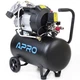 Компресор Apro 2.2 кВт 50 л двоциліндровий масляний прямий привід 416 л/хв 8 бар 2 виходи (000077127) - зображення 1