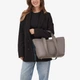 Сумка женская кожаная с двумя парами ручек шоппер средняя Regina Notte Shopper 2771 Серый камень - изображение 2