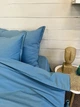 Комплект постільної білизни полуторний Washed cotton, блакитна бірюза - изображение 1