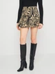 Юбка мини осенняя женская Stradivarius 4667/648/450 38 Черная с бежевым (SZ04667648450381) - изображение 1
