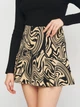 Юбка мини осенняя женская Stradivarius 4667/648/450 38 Черная с бежевым (SZ04667648450381) - изображение 4