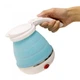Електрочайник дорожній SmartTech Foldable Kettle Складаний силіконовий корпус 600 мл Синій - зображення 1