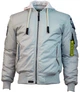 Бомбер Top Gun MA-1 Nylon Bomber jacket with hoodie L Gun metal TGJ1735GL - изображение 1