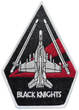 Нашивка F-14 Black Knights US Air Force Black US17 - зображення 1