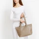 Сумка женская кожаная с двумя парами ручек шоппер средняя Regina Notte Shopper 2771 Темный тауп - изображение 2