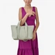 Сумка женская кожаная с двумя парами ручек шоппер средняя Regina Notte Shopper 2771 Зеленый чай - изображение 2